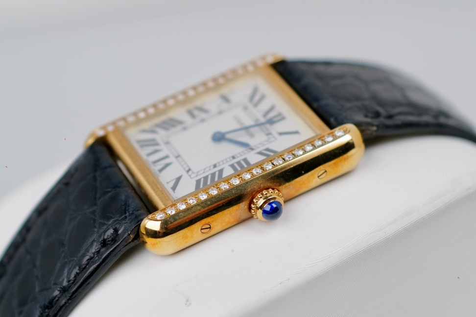 Cartier Tank Solo Gold Diamonds Small Size 2743 - Image 3