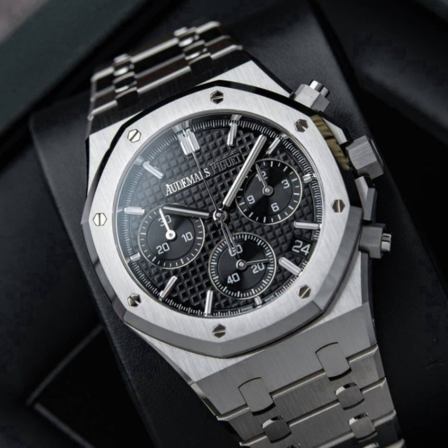 AUDEMARS PIGUET Royal Oak Chronograph Black Dial 26240ST thumbnail 4