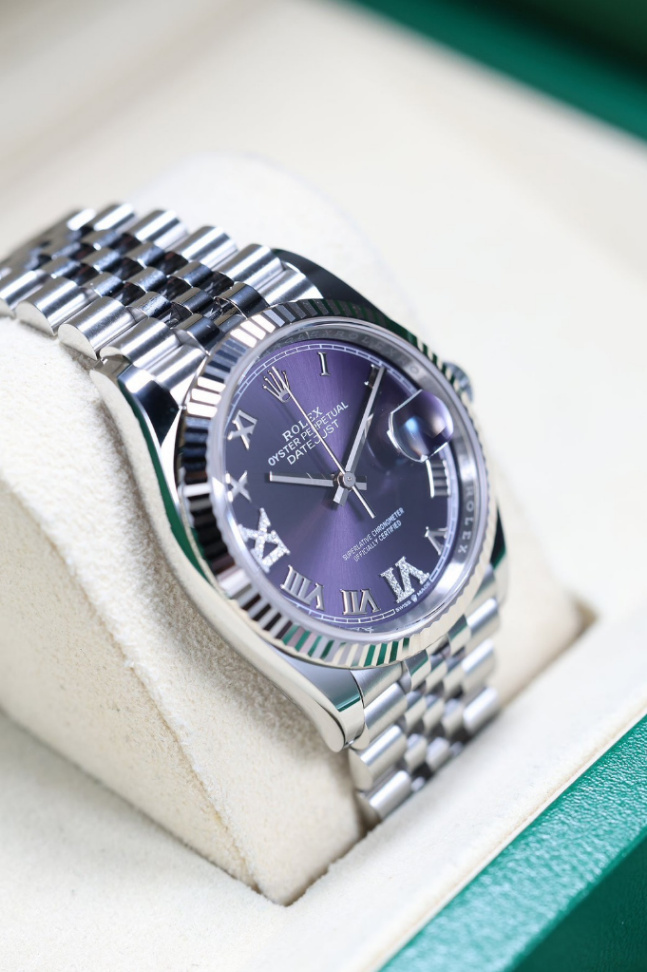 Datejust Purple Roman VIIX Jubilee 36mm thumbnail 3