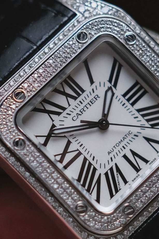 Cartier Santos 100 Medium Diamond - Image 4