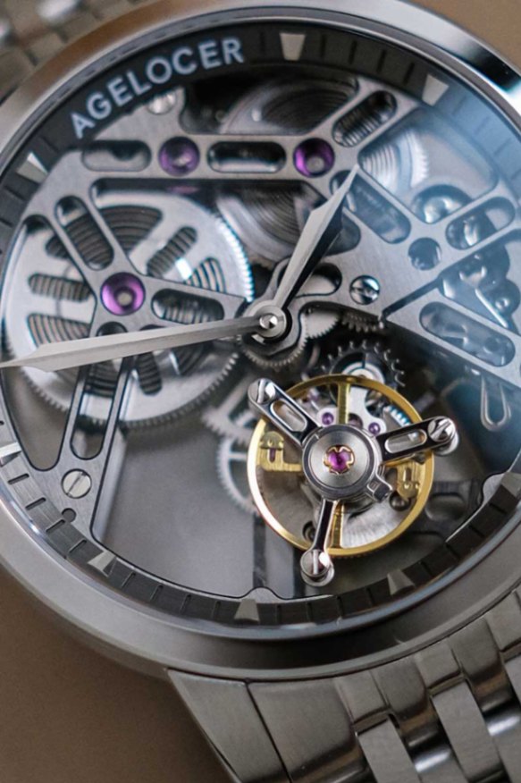 AGELOCER Original Hollow Black Free-Sprung Flying Tourbillon - Image 5