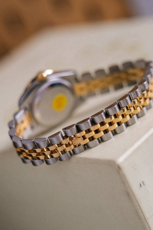 Rolex Lady Datejust 2 Tone Diamond Golden Crystal Dial Ref. 179383 thumbnail 5