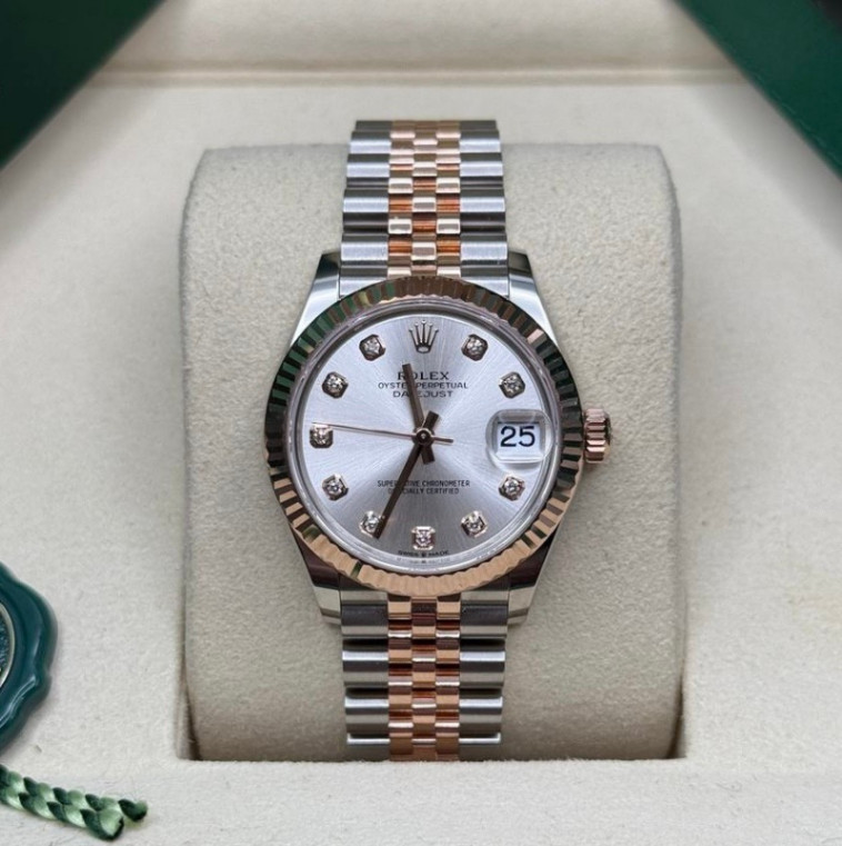Datejust Silver Diamond 2t Rose Gold Jubilee 31mm