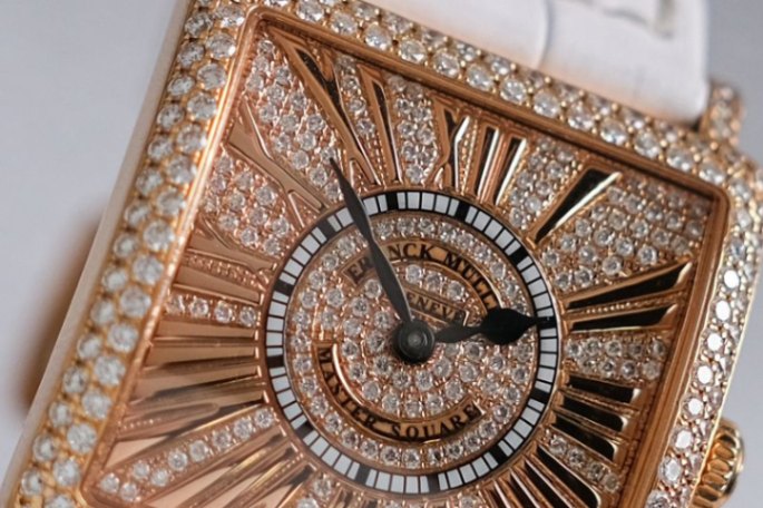 Franck Muller Master Square 18K Rose Gold Full Diamond (6002 M QZ R REL D) thumbnail 3