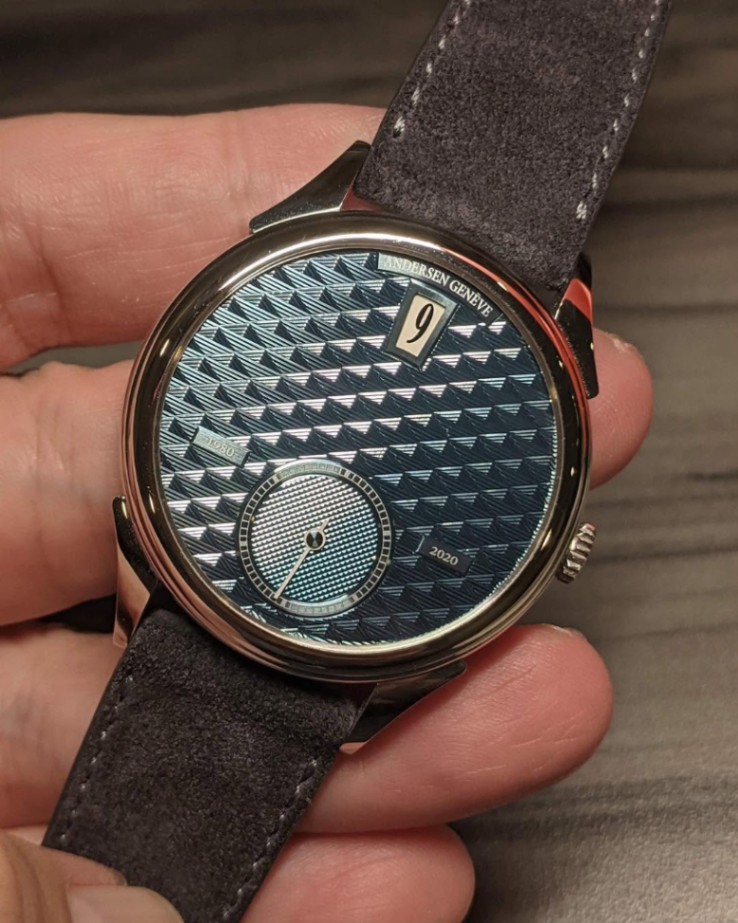 ANDERSEN GENÈVE Jumping Hours 40th Anniversary 38mm Platinum