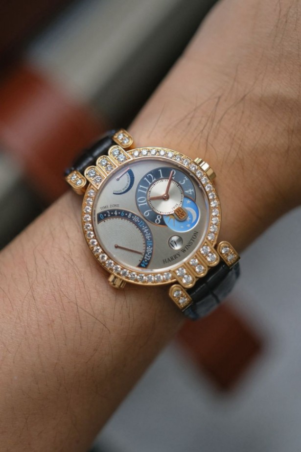 Harry Winston Premier Timezone 18K Rose Gold Diamond - Image 3