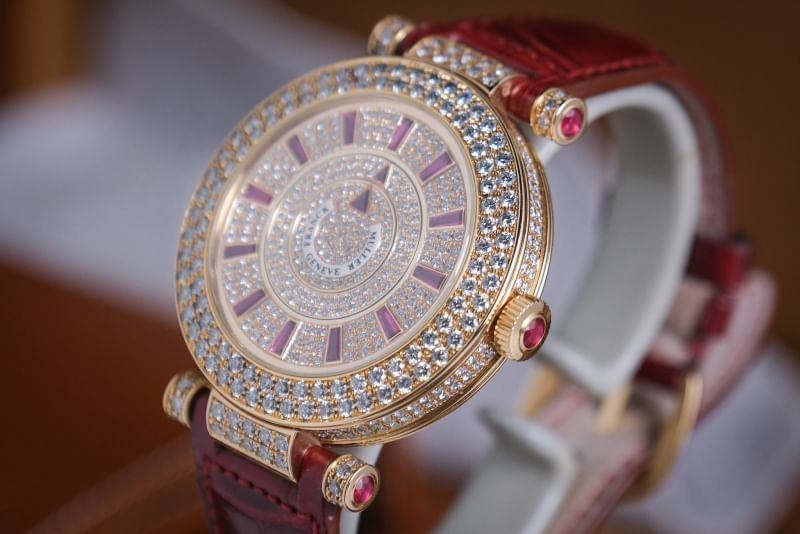 Franck Muller Double Mystery 18K Rose Gold Full Diamond - Image 3