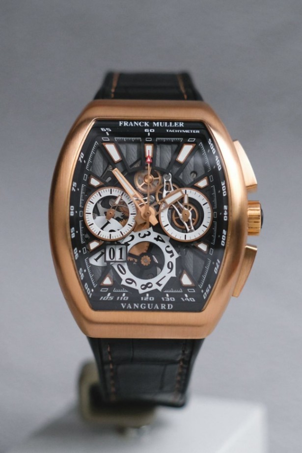 Franck Muller Vanguard V45 Grande Date 18K Rose Gold