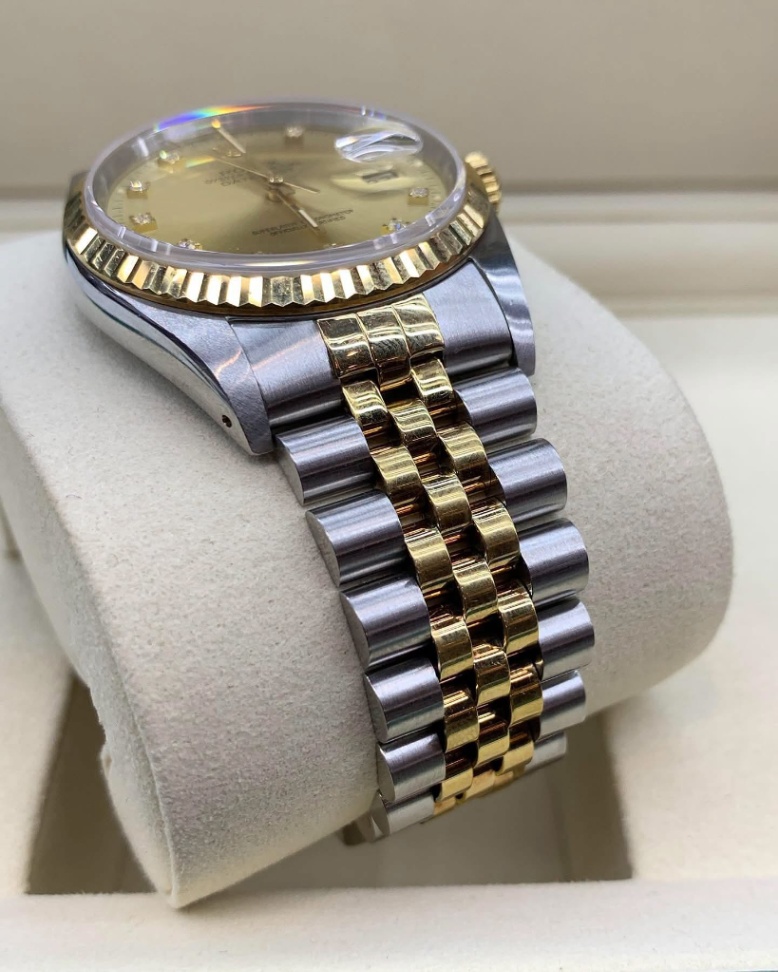 ROLEX Datejust 36 16233 Champagne Diamond Dial thumbnail 4