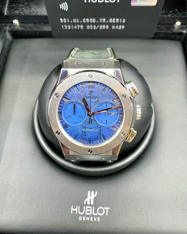 Hublot Classic Fusion Chronograph Berluti Scritto Ocean Blue
