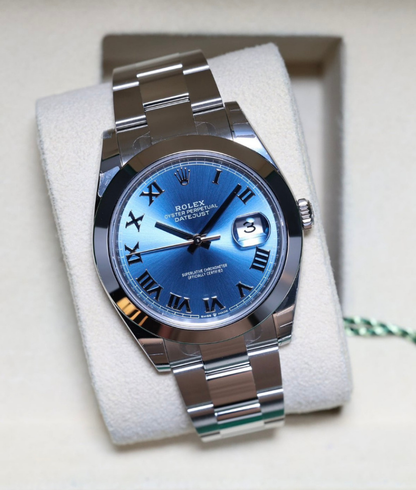 Datejust Blue Roman Dial Oyster 41mm thumbnail 1
