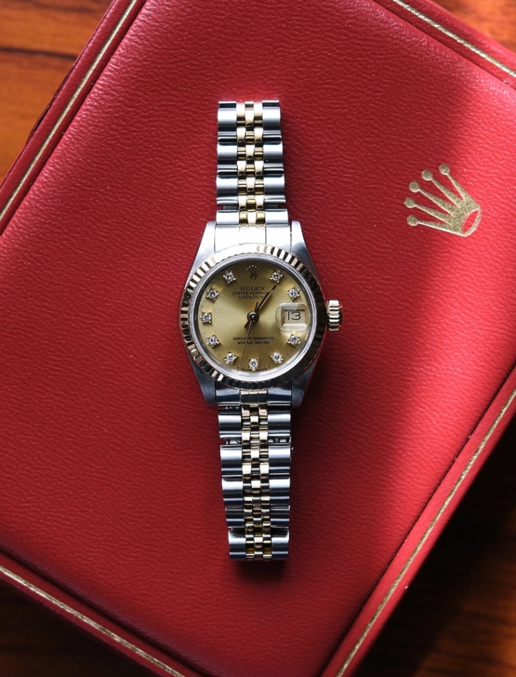 Rolex Datejust 69173 Champagne Diamond Dial Two-Tone Jubilee 1991 26mm. - Image 1