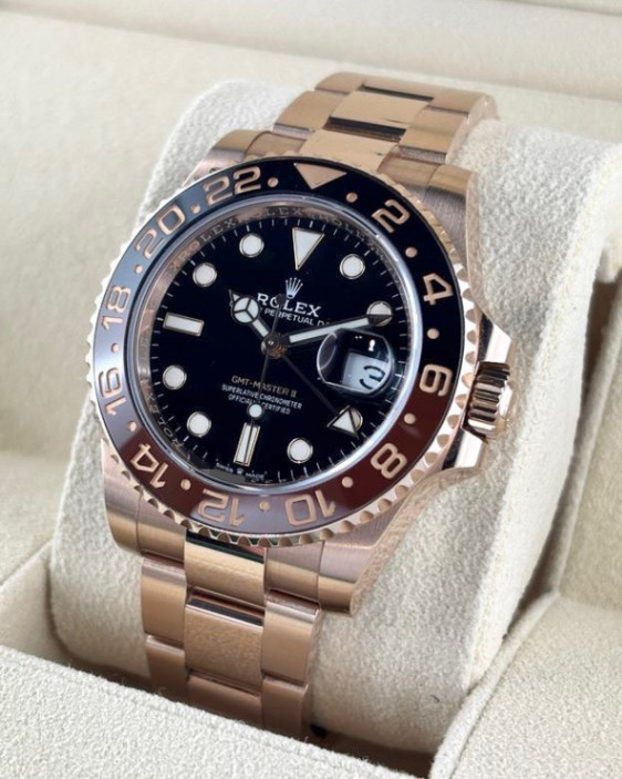 Used GMT Master || Rootbeer Full Rose Gold 40mm - Image 3