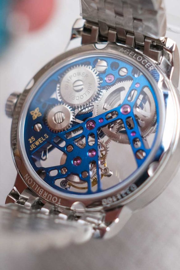AGELOCER Original Hollow Blue Free-Sprung Flying Tourbillon 9004A9 thumbnail 3
