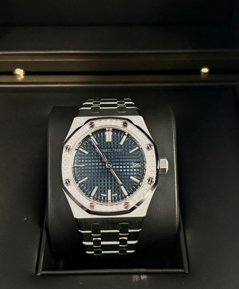 special price Used Like New AP Royal Oak 15551ST Blue Dial 37mm