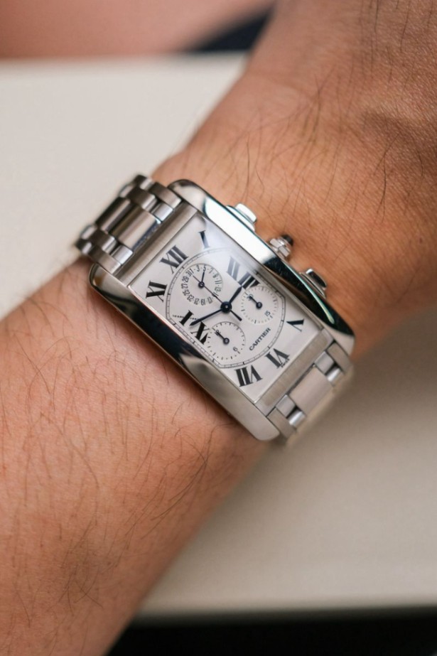 Cartier Tank Américaine Chronograph Full 18K White Gold Ref. W26033L1 thumbnail 3