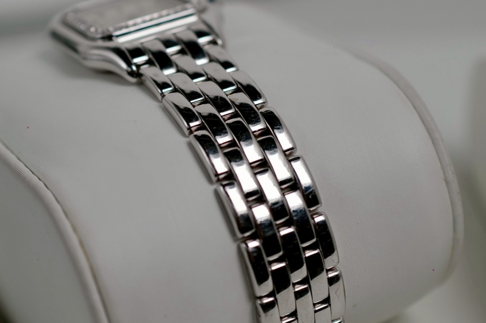 CARTIER Panthère 1660 White Gold Wave Dial Diamond Bezel Small - Image 6