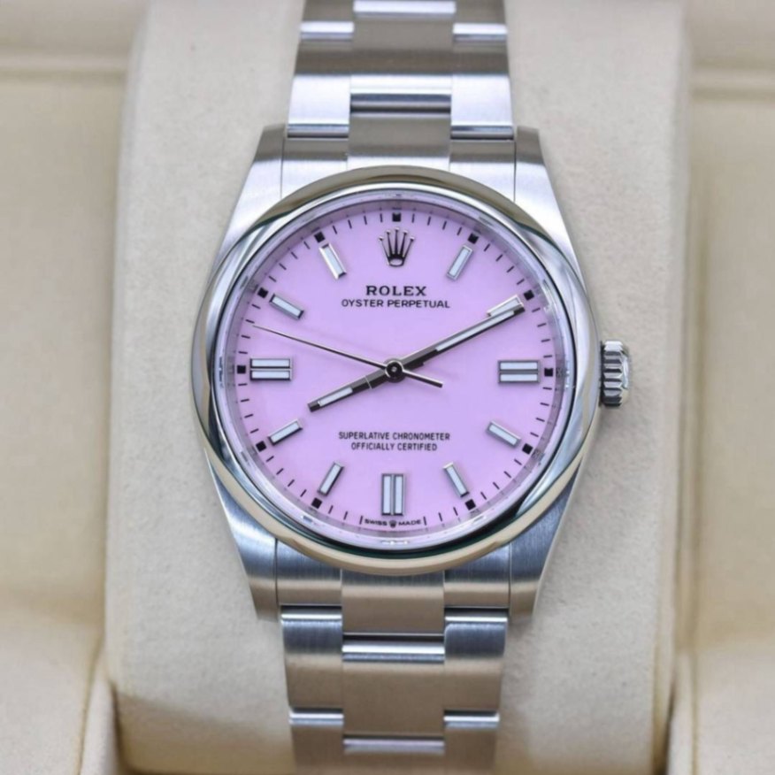 ROLEX Oyster Perpetual Candy Pink Dial 126000 3/2026 - Image 2