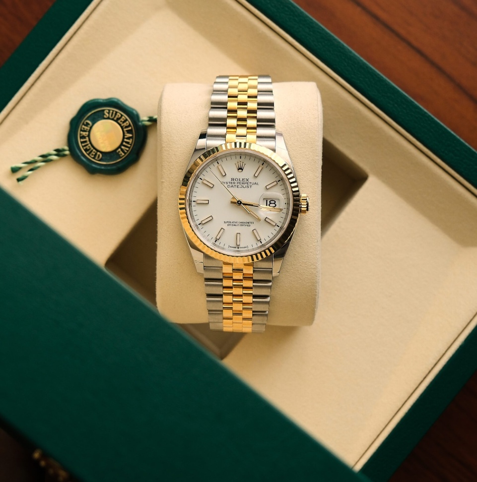 Rolex Datejust 126233 White Dial Yellow Gold Two-Tone Jubilee 2025 36mm. - Image 2