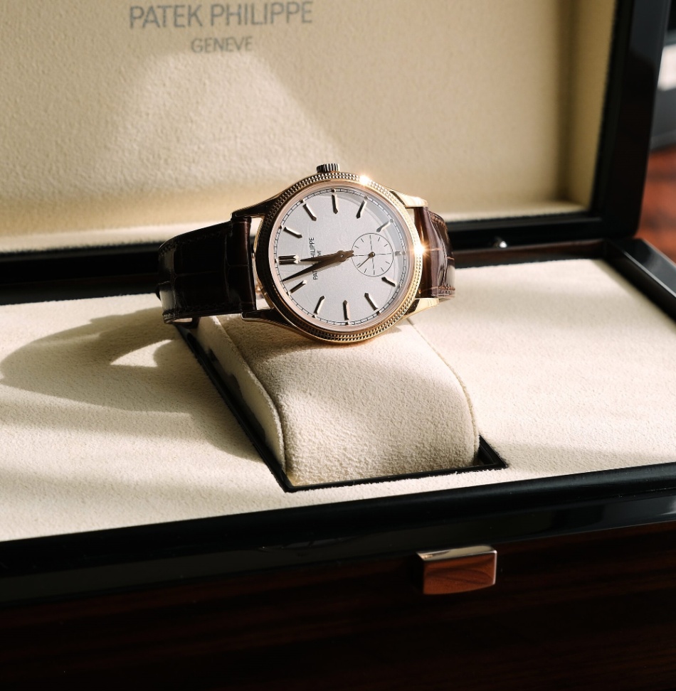 Patek Philippe Calatrava 6119R-001 Silver grained dial Brown leather Strap 2022 - Image 5