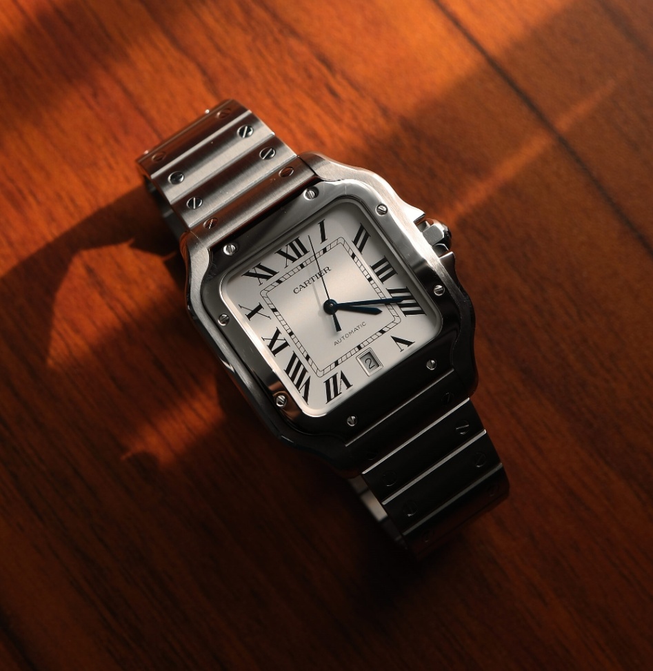 Cartier Santos WSSA0009 Large Silver Dial Stainless steel 2019 - Image 1