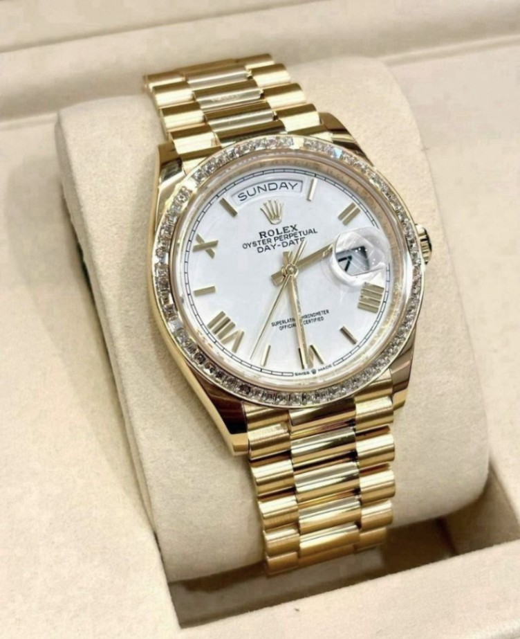 New Day-Date White Roman Full Yellow Gold 36mm