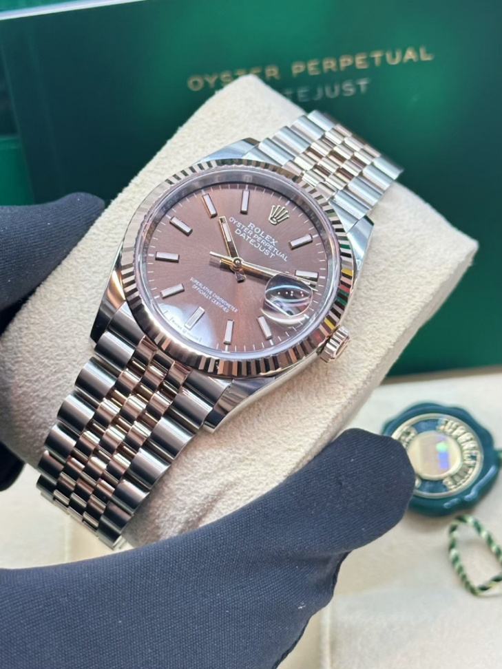 Datejust Chocolate Dial 2t Rose Gold 36mm thumbnail 2