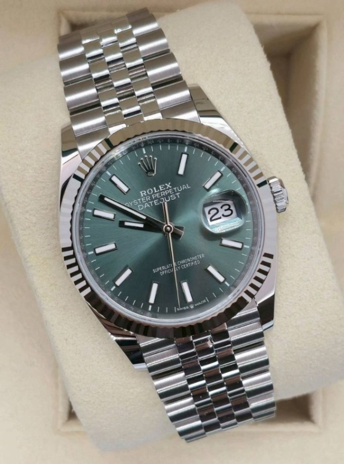 Datejust Mint Green Dial Jubilee 36mm thumbnail 2