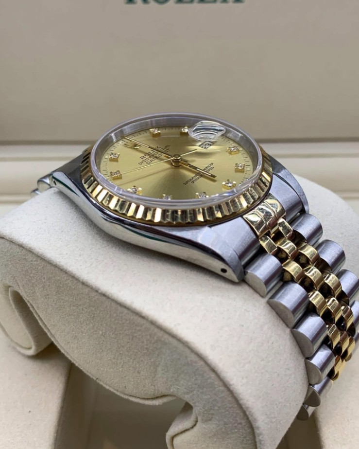 ROLEX Datejust 36 16233 Champagne Diamond Dial thumbnail 3