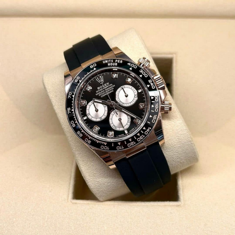 Daytona Black Diamond Rose Gold Oysterflex 40mm thumbnail 2
