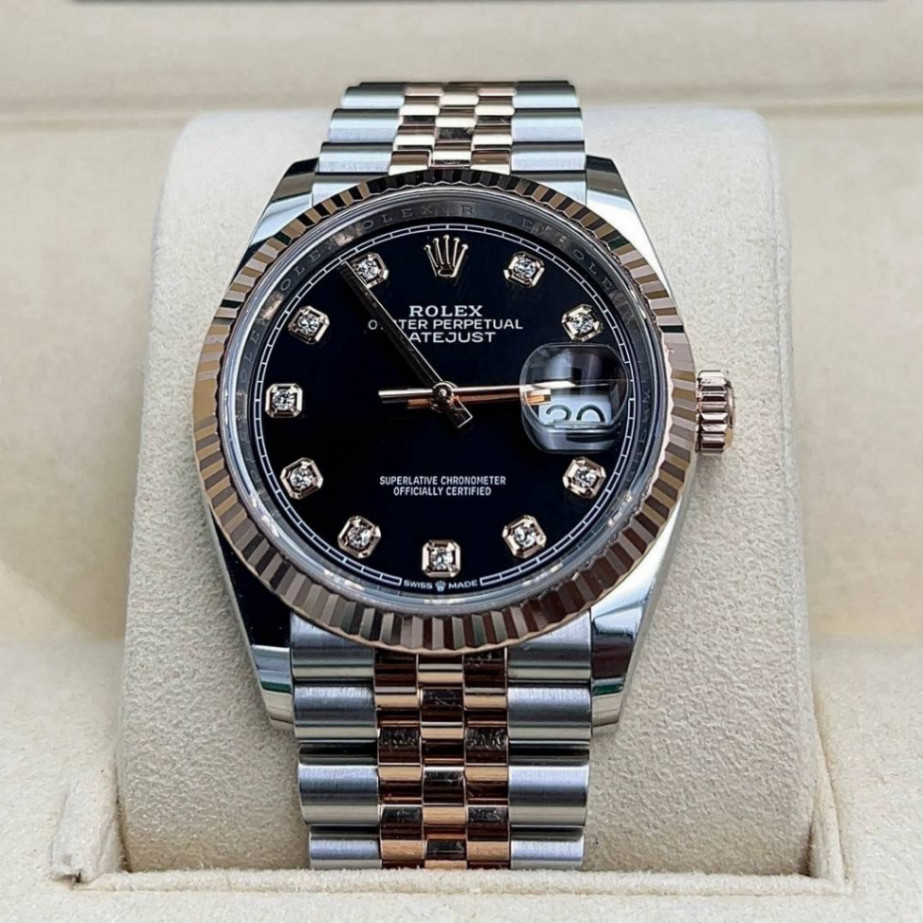 Datejust Black Dial 2t Rose Gold Jubilee 36mm
