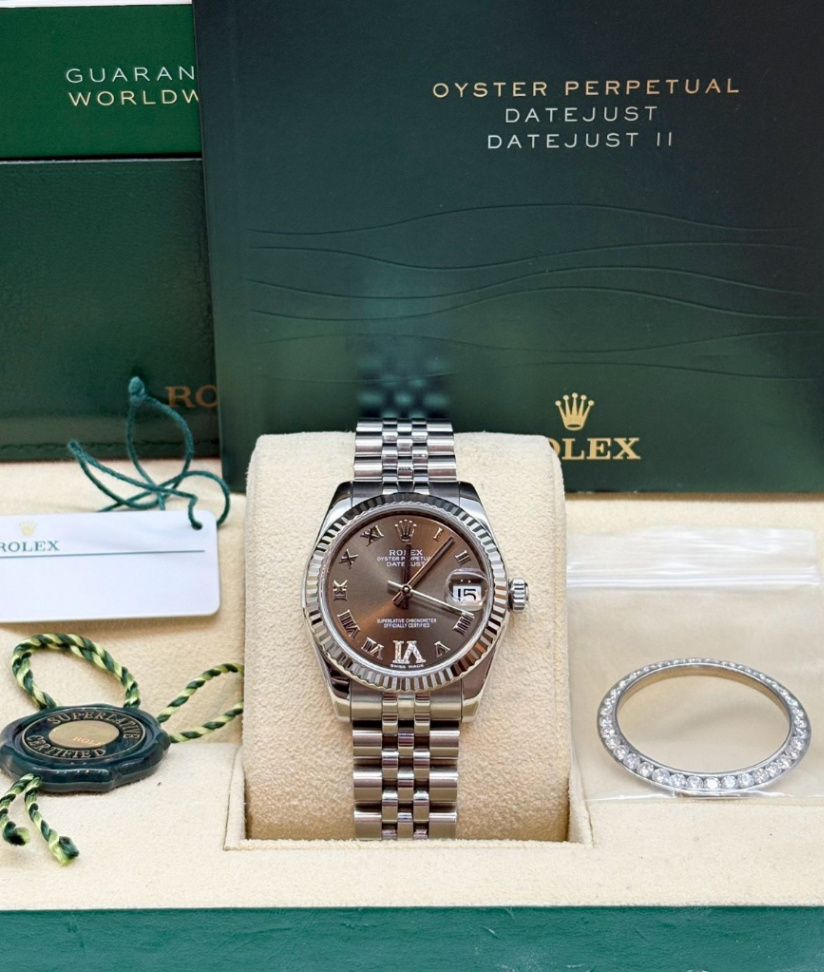 Used Datejust Grey Roman VI Dial Jubilee 31mm(แถมขอบเพชร)