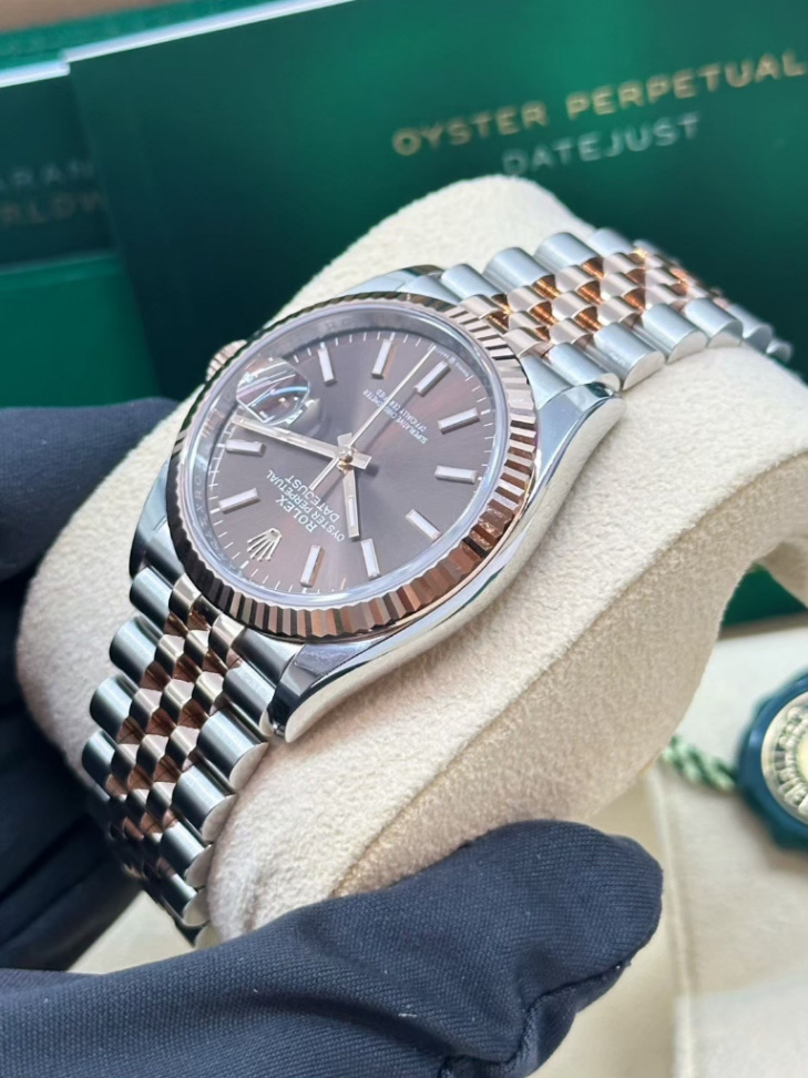 Datejust Chocolate Dial 2t Rose Gold 36mm thumbnail 4