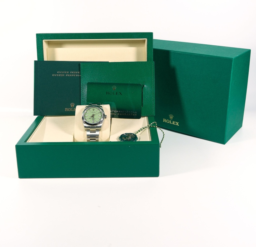 Rolex New Oyster Perpetual 124200 Pistachio Dial Oyster Steel 2026 thumbnail 2