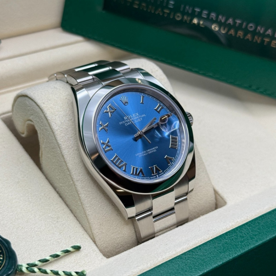 Datejust Blue Roman Dial Oyster 41mm thumbnail 4
