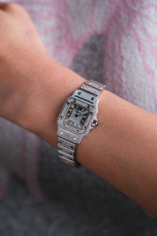 Cartier Santos Galbee 1565 Full Diamond thumbnail 3