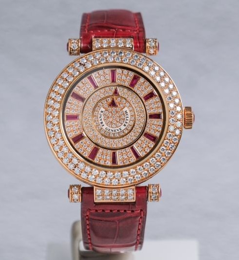 Franck Muller Double Mystery 18K Rose Gold Full Diamond