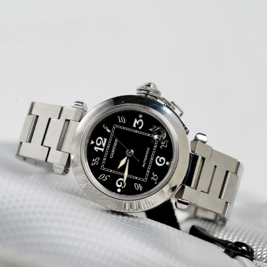 CARTIER Pasha 2324 Black Dial 35mm Automatic