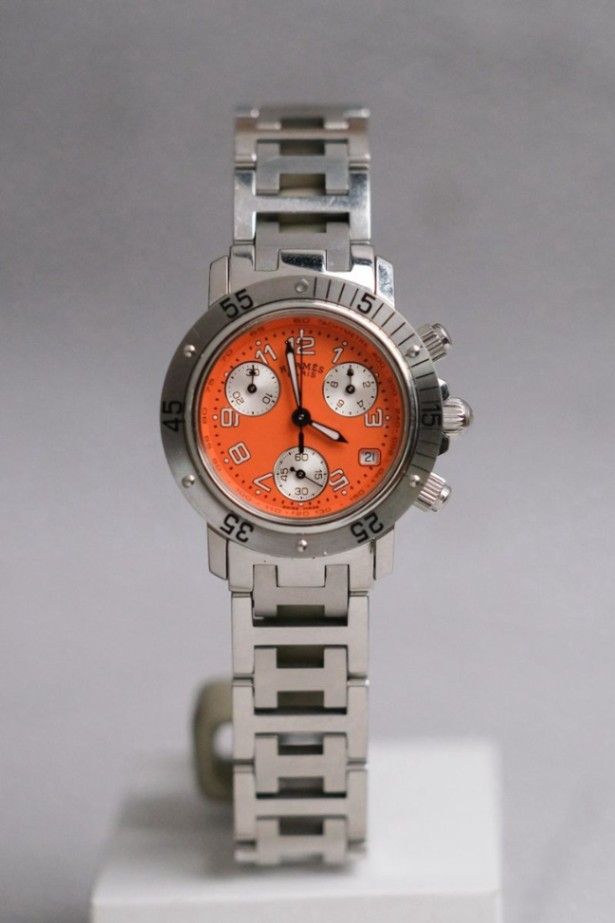 Hermès Clipper Chronograph Orange Dial thumbnail 1