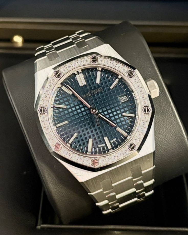 special price Used Like New AP Royal Oak 15551ST Blue Dial 37mm - Image 2
