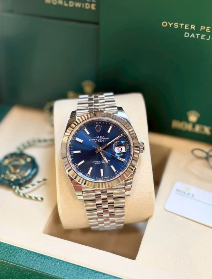 Datejust Blue Dial Jubilee 41mm thumbnail 2