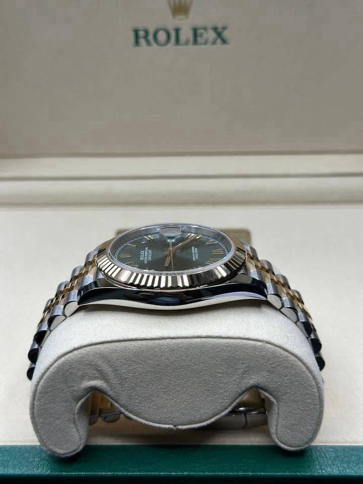 Datejust Green Roman Dial 2t Yellow Gold 41mm - Image 4