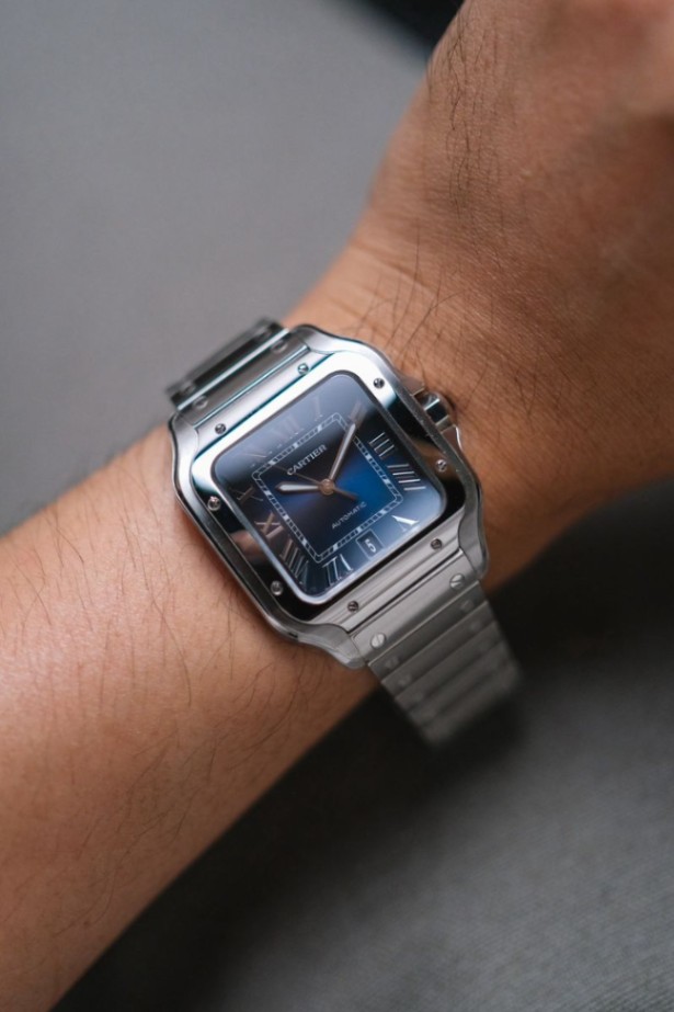 Cartier De Santos L Blue Dial thumbnail 2
