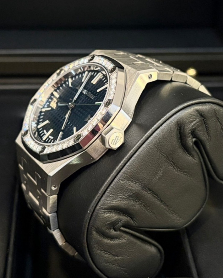 special price Used Like New AP Royal Oak 15551ST Blue Dial 37mm - Image 3