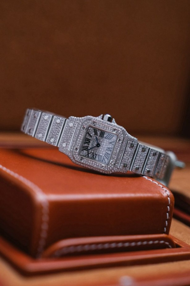 Cartier Santos Galbee 1565 Full Diamond thumbnail 4