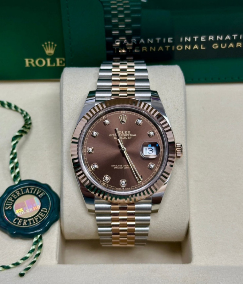 Datejust Chocolate Diamond 2t Rose Gold Jubilee 36mm