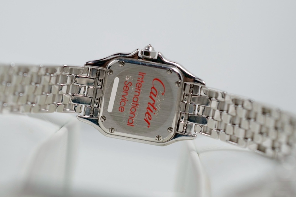 CARTIER Panthère 1660 White Gold Wave Dial Diamond Bezel Small - Image 3