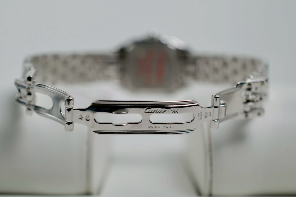 CARTIER Panthère 1660 White Gold Wave Dial Diamond Bezel Small - Image 7