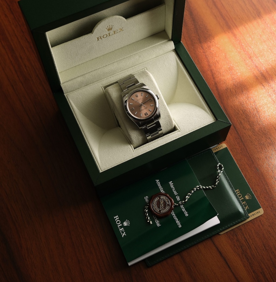 Rolex Oyster Perpetual Air King 114200 Salmon Dial Oyster Steel 2008 thumbnail 9