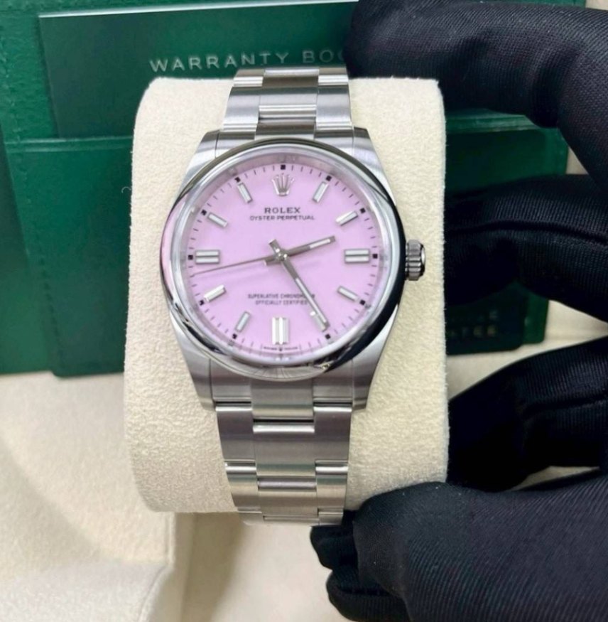 ROLEX Oyster Perpetual Candy Pink Dial 126000 3/2026 - Image 3